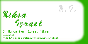 miksa izrael business card